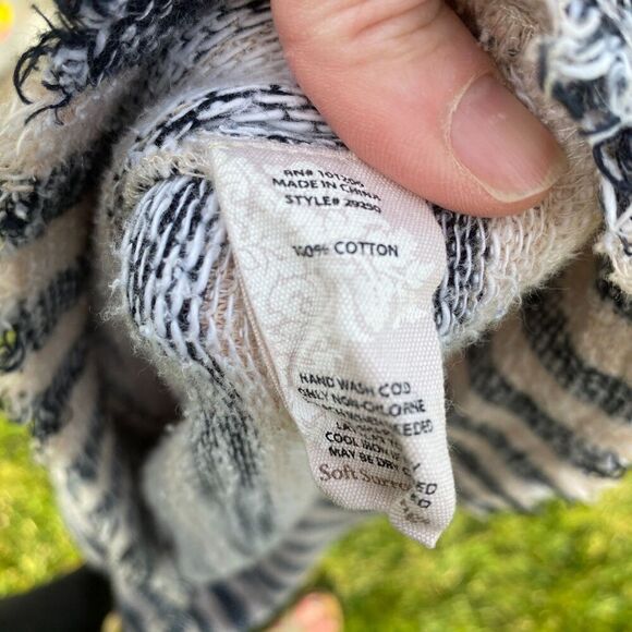 SOFT SURROUNDINGS Marina Nautical Striped Pullover Tunic Sweater Sz S Boat Neck - Picture 6 of 6